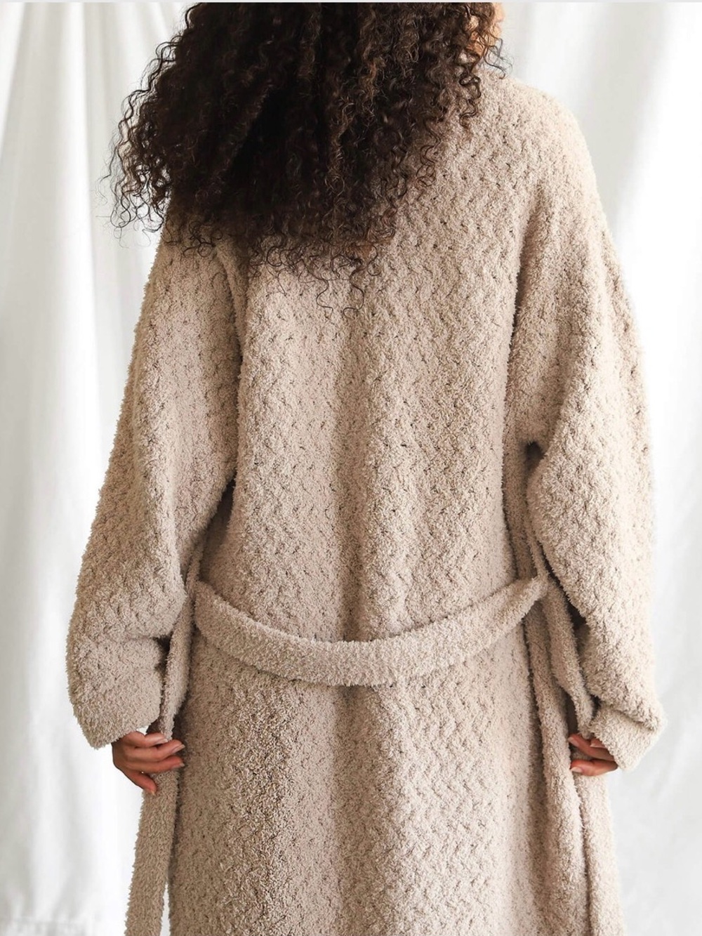 Sunday Citizen Snug Waffle Robe Taupe - Picture 2 of 5